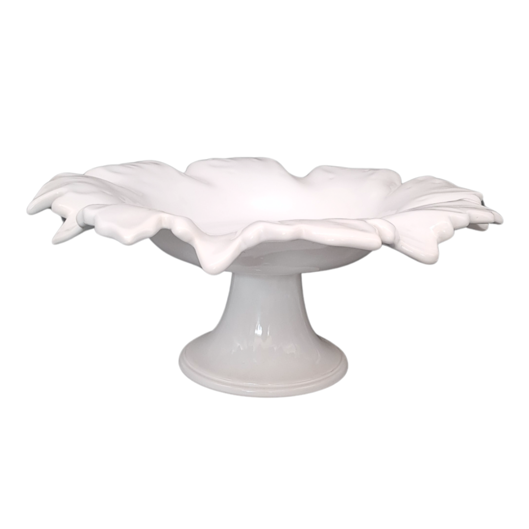 Acanthe round footed serving dish