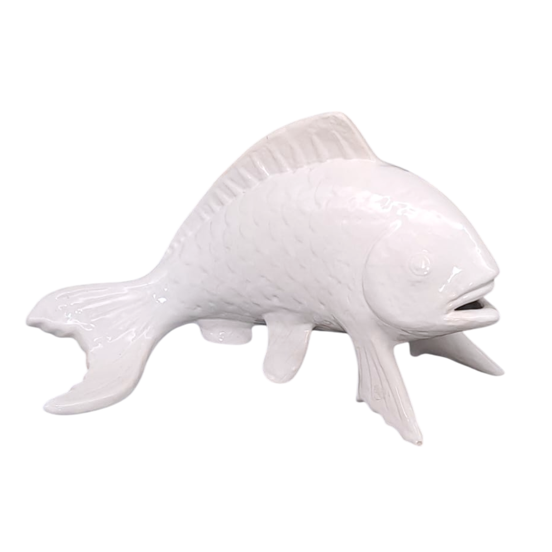 White earthenware Carp
