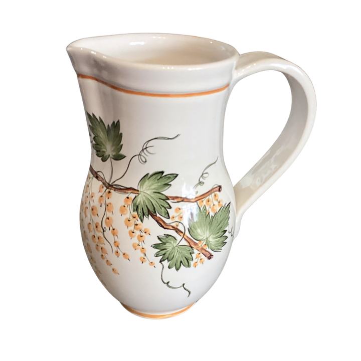 Perrret Jug with Blush Pouplard red currants motif