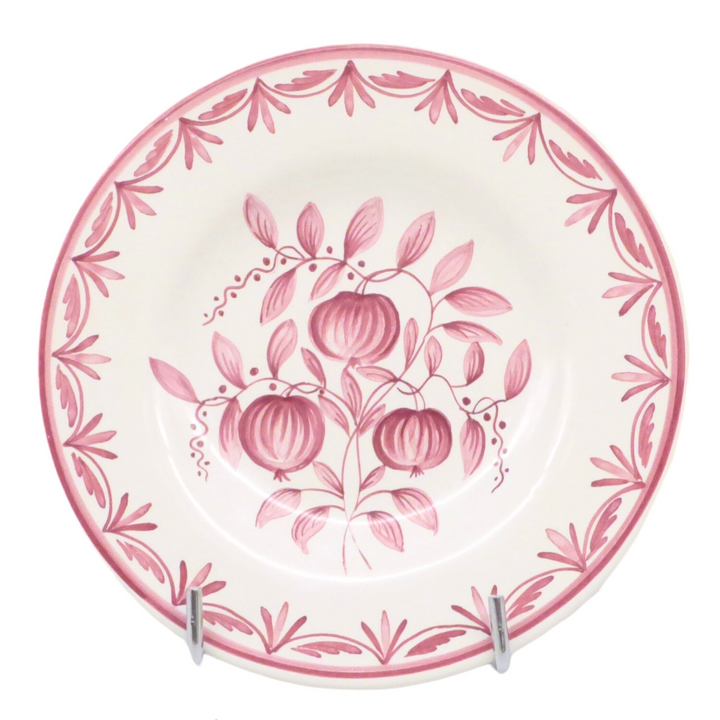 Plain Rim plate with hand painted Antique Fruits 81 monochrome raspberry decoration