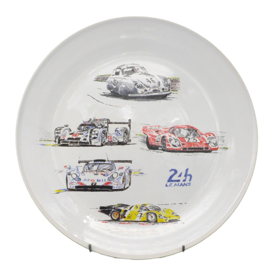 Plain Rim Limited edition 24H Le Mans Porsche hand painted collector's serving dish