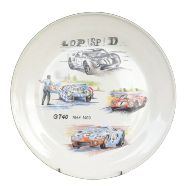 Limited edition Ford GT40 Collectors Plain RIm serving dish No 1 hand painted by Bourg-Joly Malicorne France