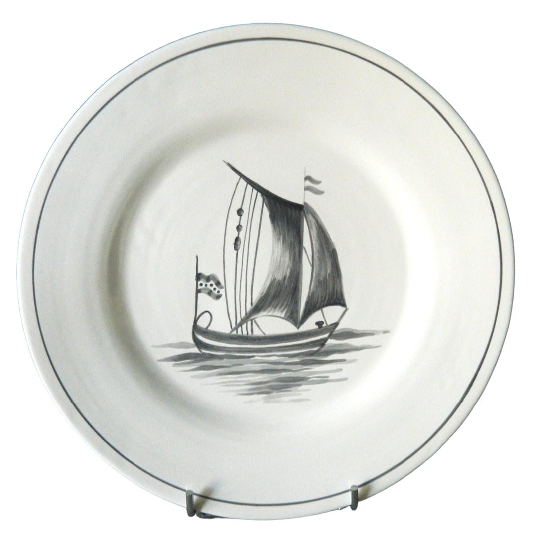 Bateau 1 boat motif Plain Rim plate