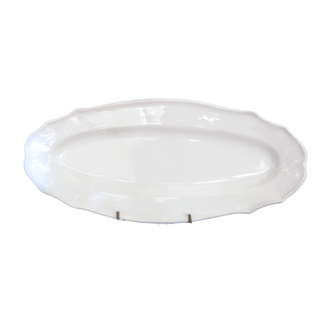 Scalloped Edge Long Oval Feston Fish serving platter