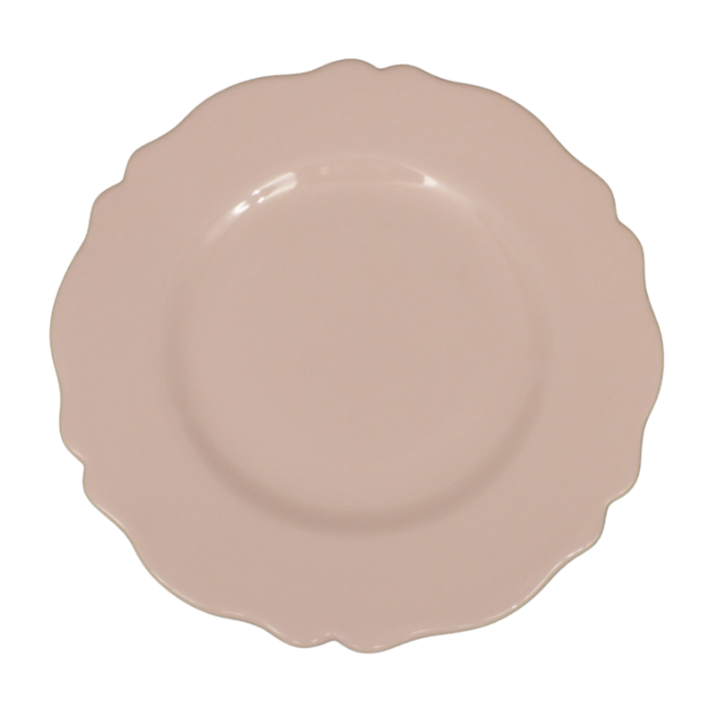 Scalloped edge Feston plate in pink