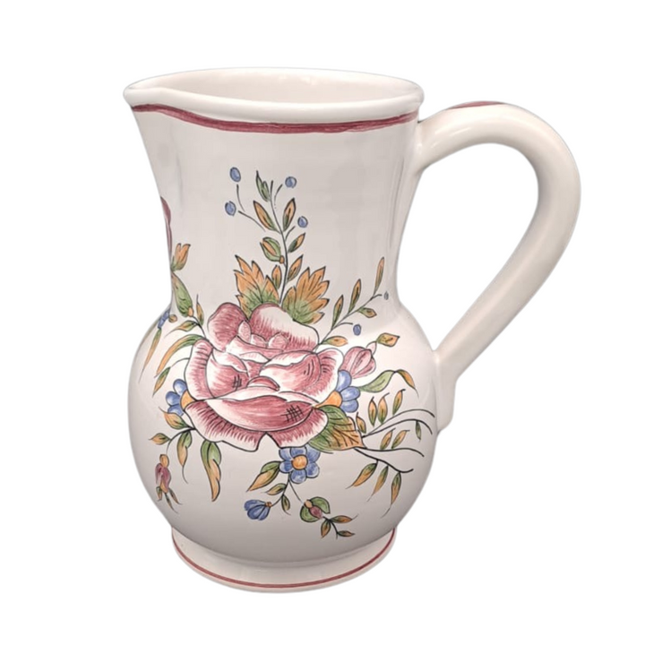 Uni jug with Strasbourg flower polychrome decor