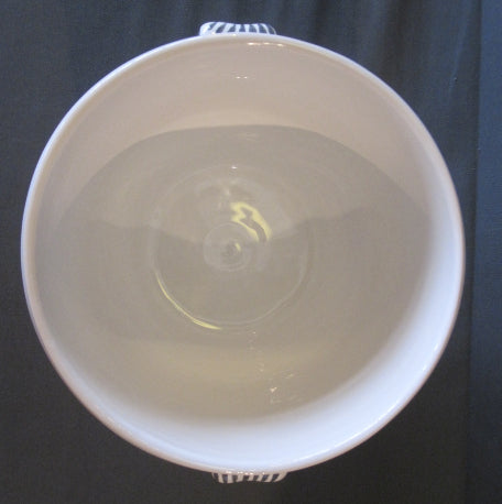 Antique handles planter with hand painted grey Strasbourg flower decoration