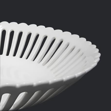 Bourg-Joly Martin straight openwork footless basket