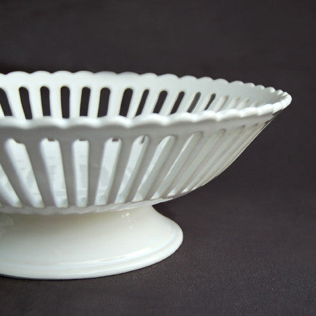 Bourg-Joly Martin straight openwork low footed basket