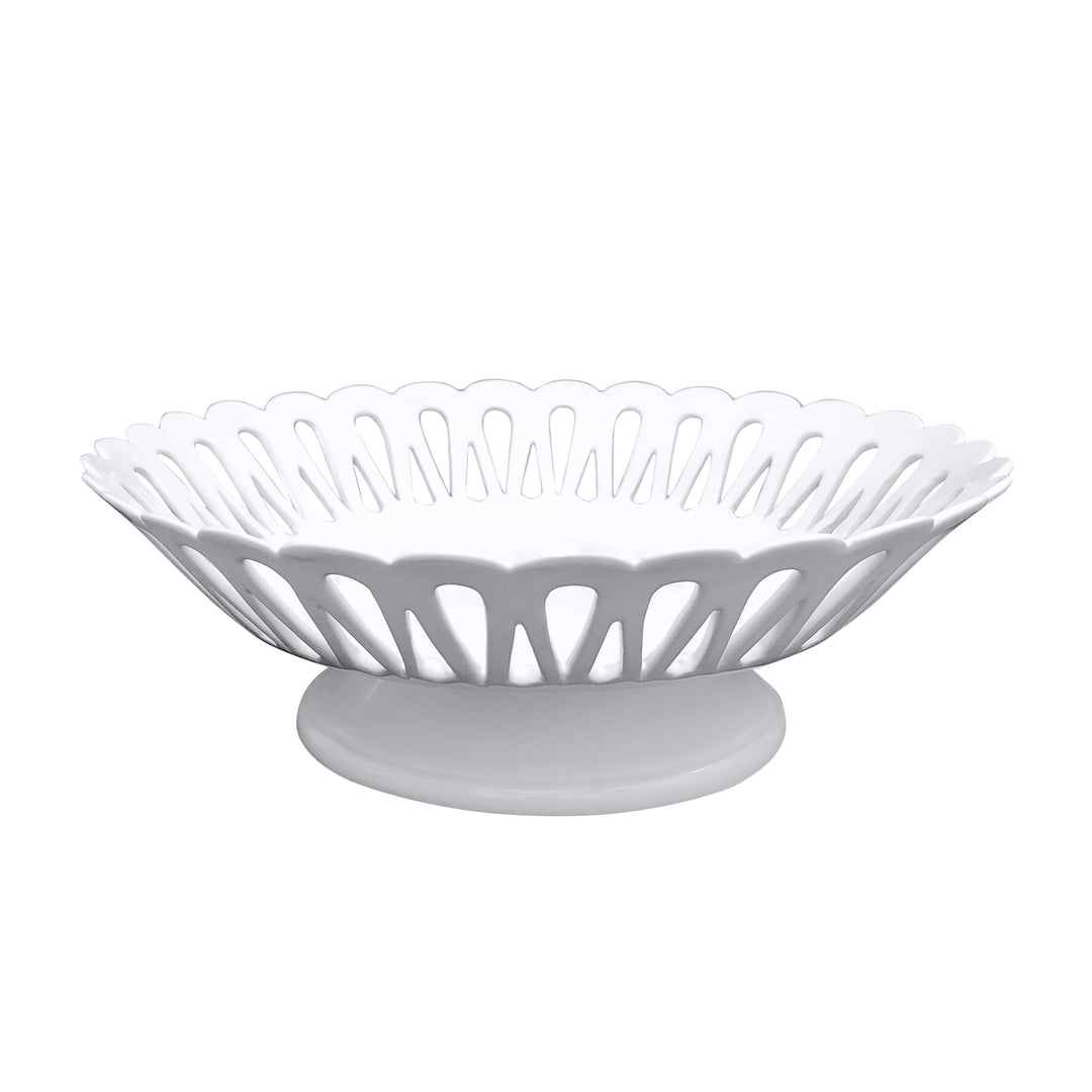 Chevet low footed openwork basket