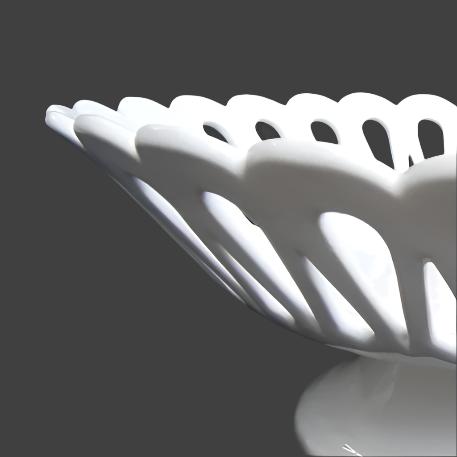 Chevet low footed openwork basket