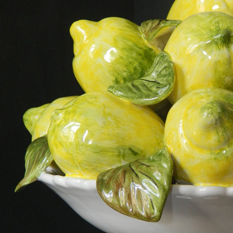 Compotier Citrons sur pied haut basket sculpture