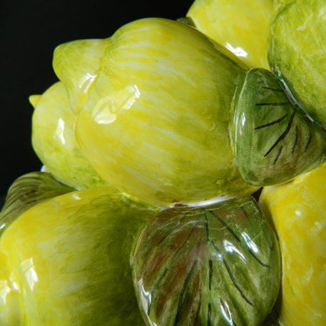 Compotier Citrons sur pied haut basket sculpture