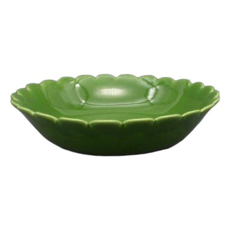 Large Scallop Chevet Pleine bowl in green