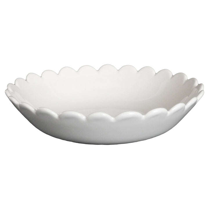 Large Scallop Chevet Pleine bowl in white