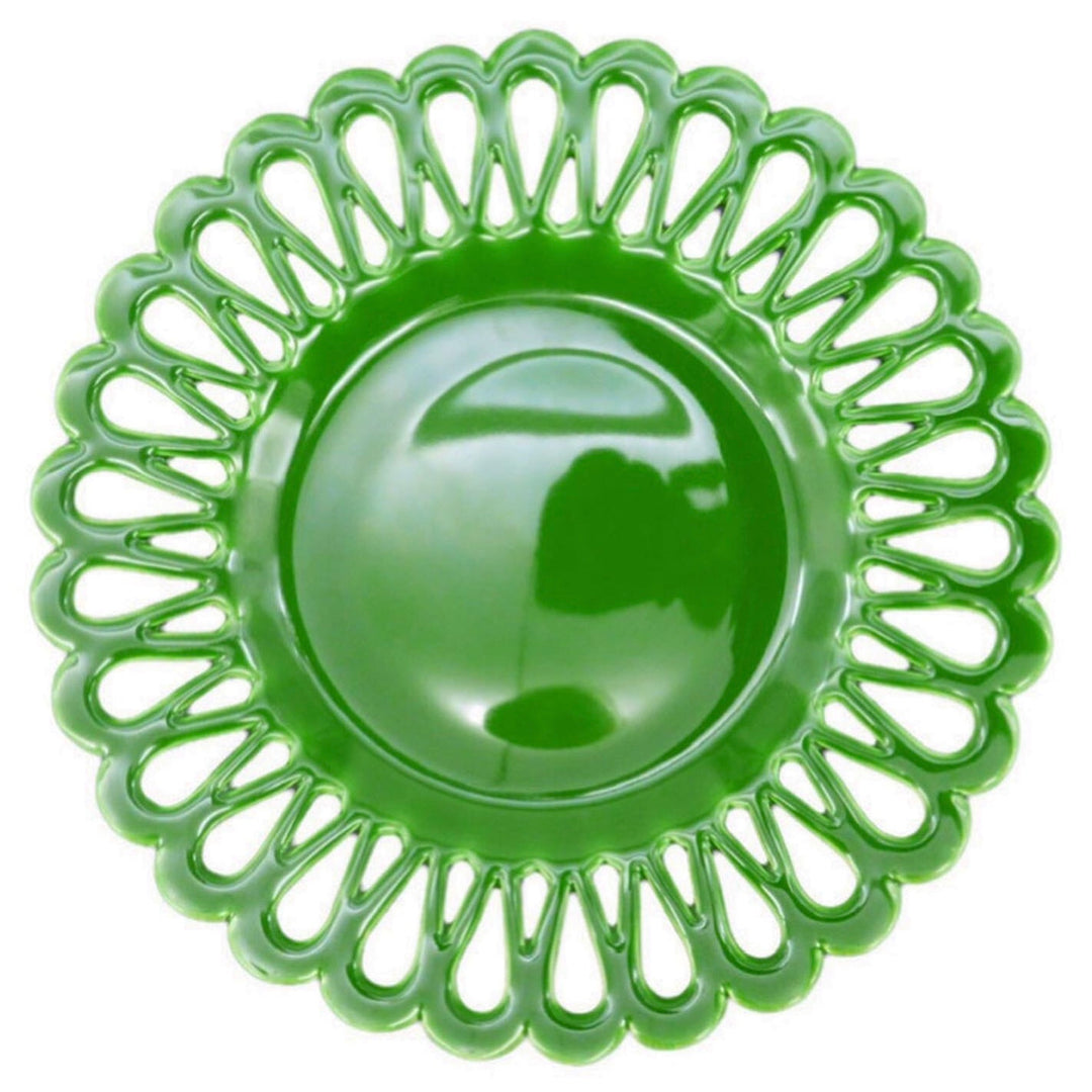 Openwork Chevet plate in green