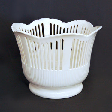Ceramic roche openwork planter side view