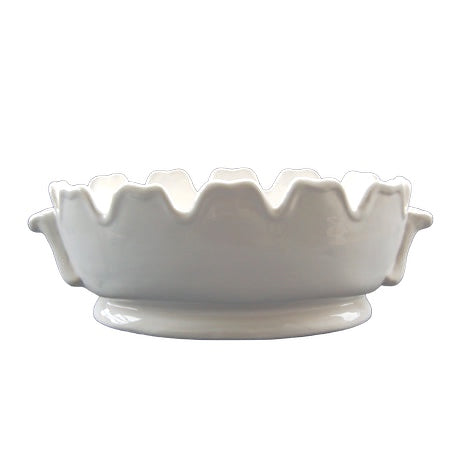 Ceramic oval toothed edge planter