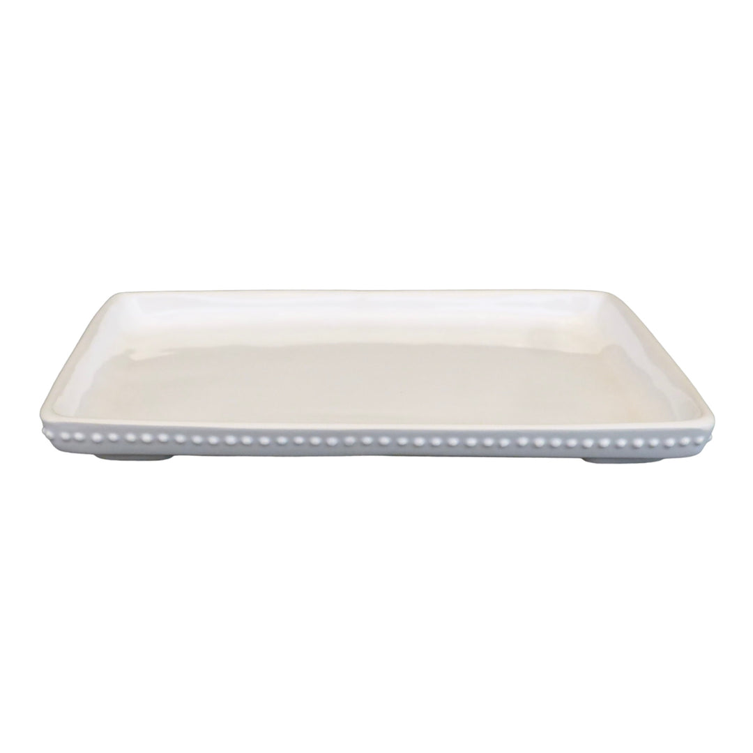 Pearled edge tray