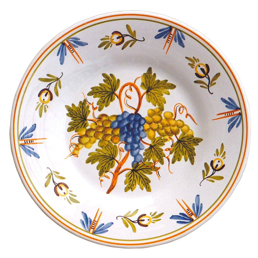 Plain Rim plate with Antique Fruits 70 hand painted decoration