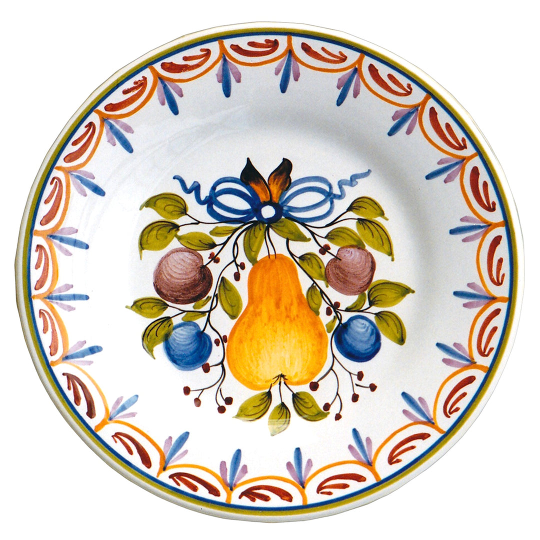 Plain Rim plate with Antique Fruits 78 hand painted decoration