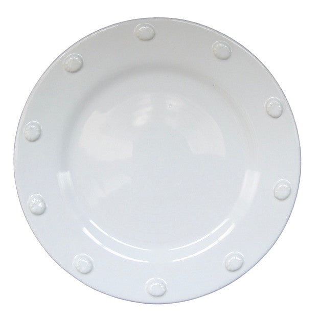 Plain Rim plate with Pastille motif in white