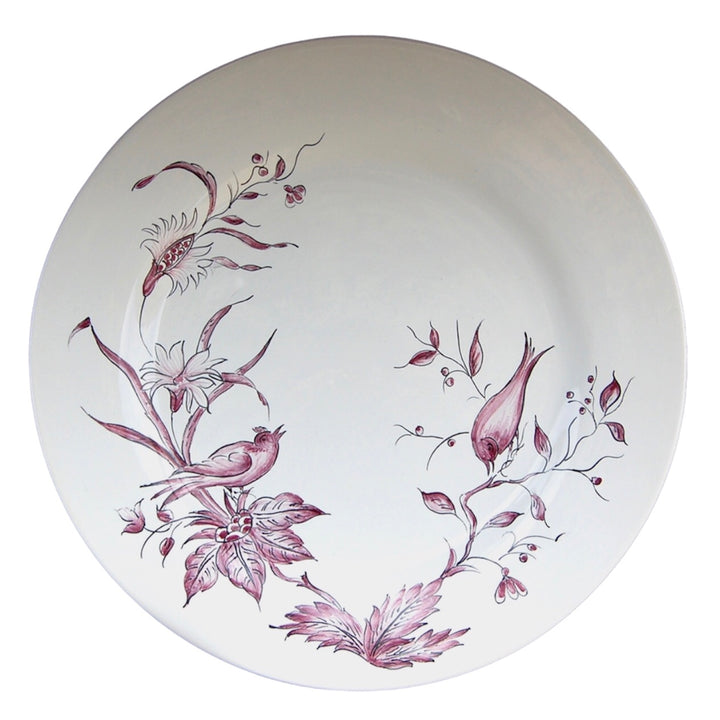 Plain Rim plate with St-Omer prune hand painted decoration