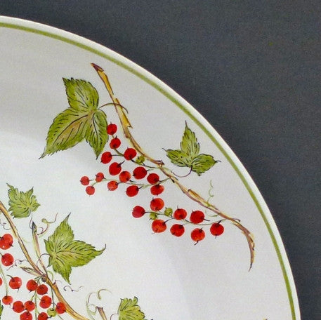 Plain Rim serving plate with Pouplard Red Currants decor