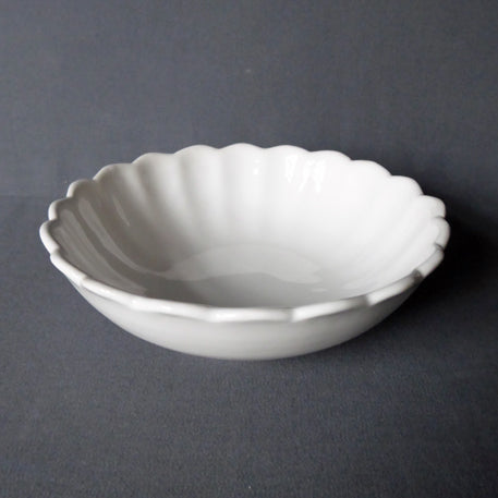 Round Feston Pouplard Plain bowl in white