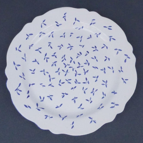 Assiette Feston avec décor peint à la main Semis Bleu