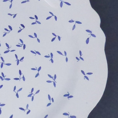 Assiette Feston avec décor peint à la main Semis Bleu