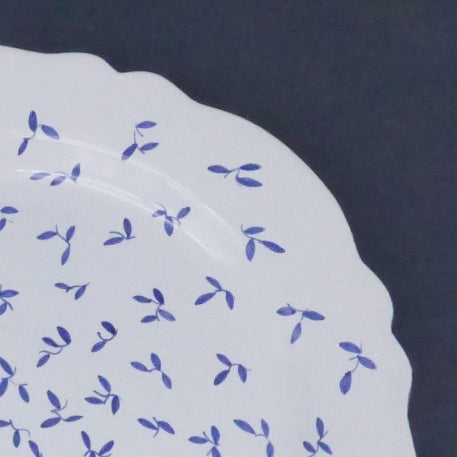 Assiette Feston avec décor peint à la main Semis Bleu