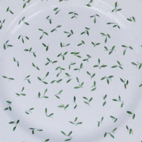 Assiette Feston avec décor peint à la main Semis vert