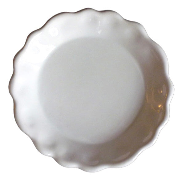 Scalloped edge Feston Louis XV deep plate in white
