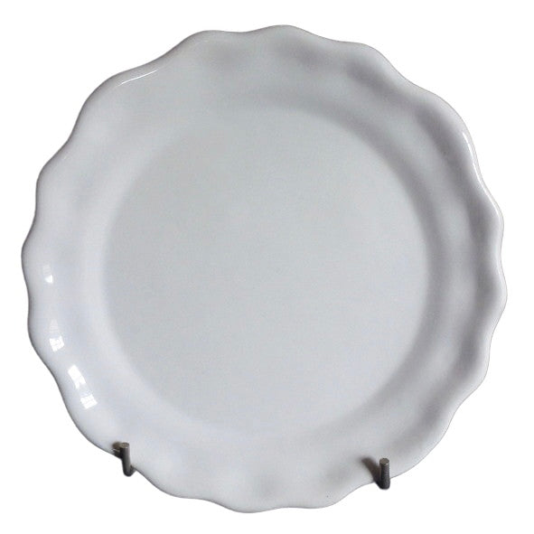 Scalloped edge Feston Louis XV plate in white
