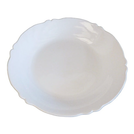 Scalloped edge Feston PB deep plate in white