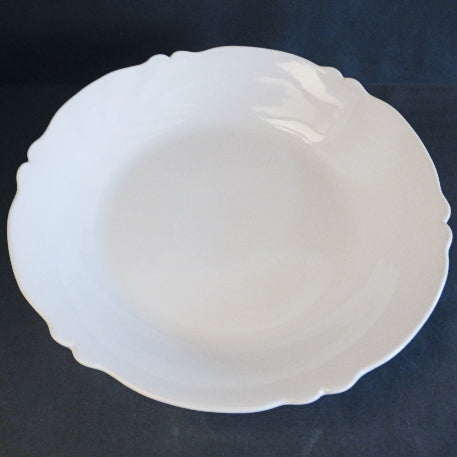 Scalloped edge Feston PB deep plate in white