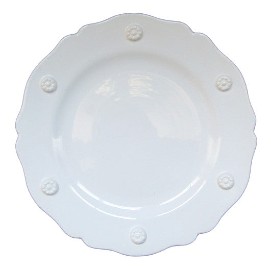 Scalloped edge Feston plate with Pastille motif in white
