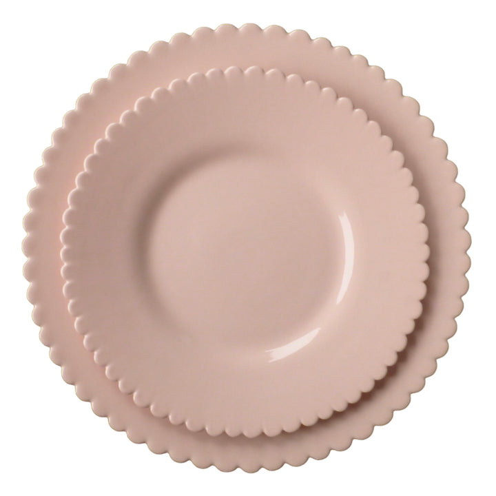 Small Scallop Bourg-Joly Pleine Plate in pink
