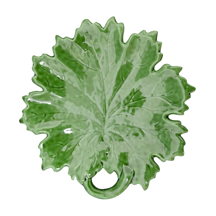 Small Vine leaf plate in green