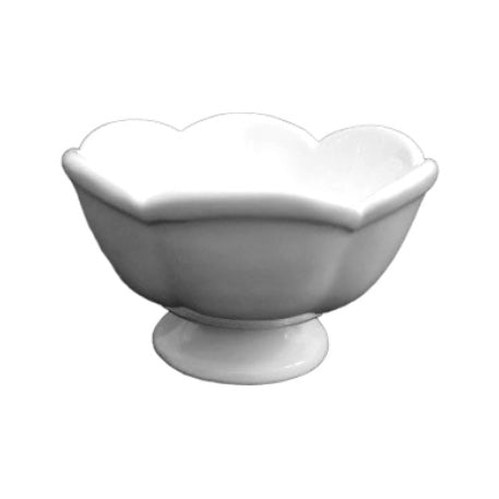 Tulip footed bowl in white
