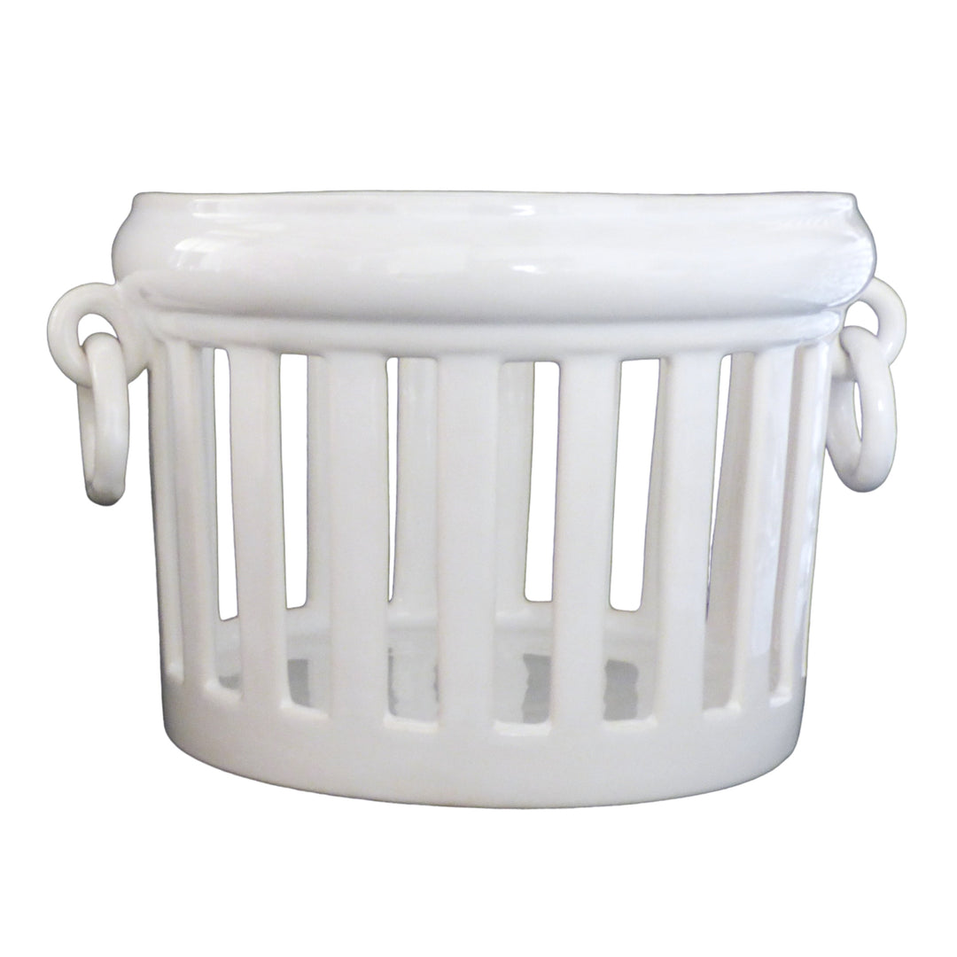 Openwork Empire planter with rings without interior