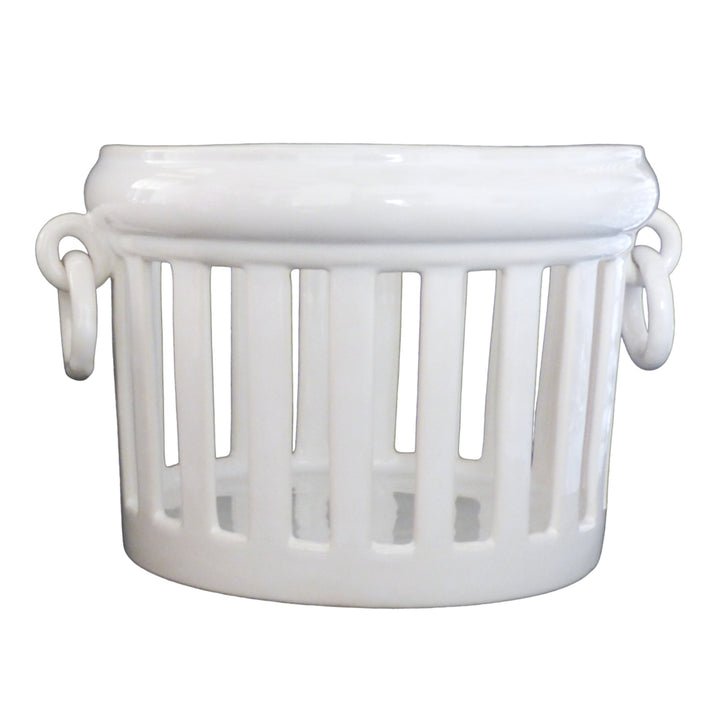 Openwork Empire planter with rings without interior