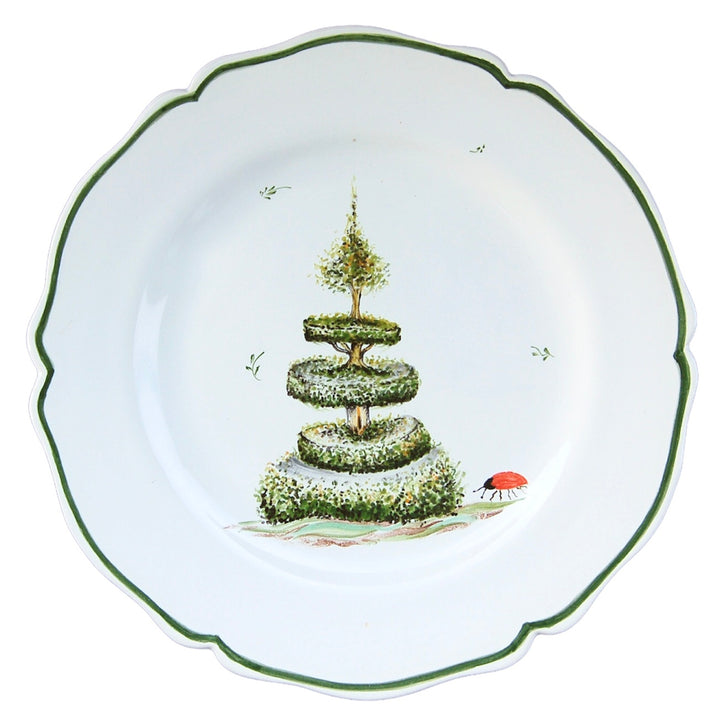 Feston plate with Topiaire 4 hand painted decoration