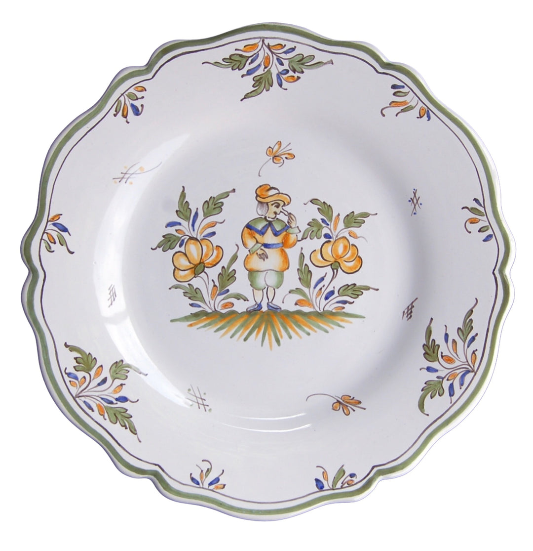 Feston plate with hand painted decoration Moustiers 4