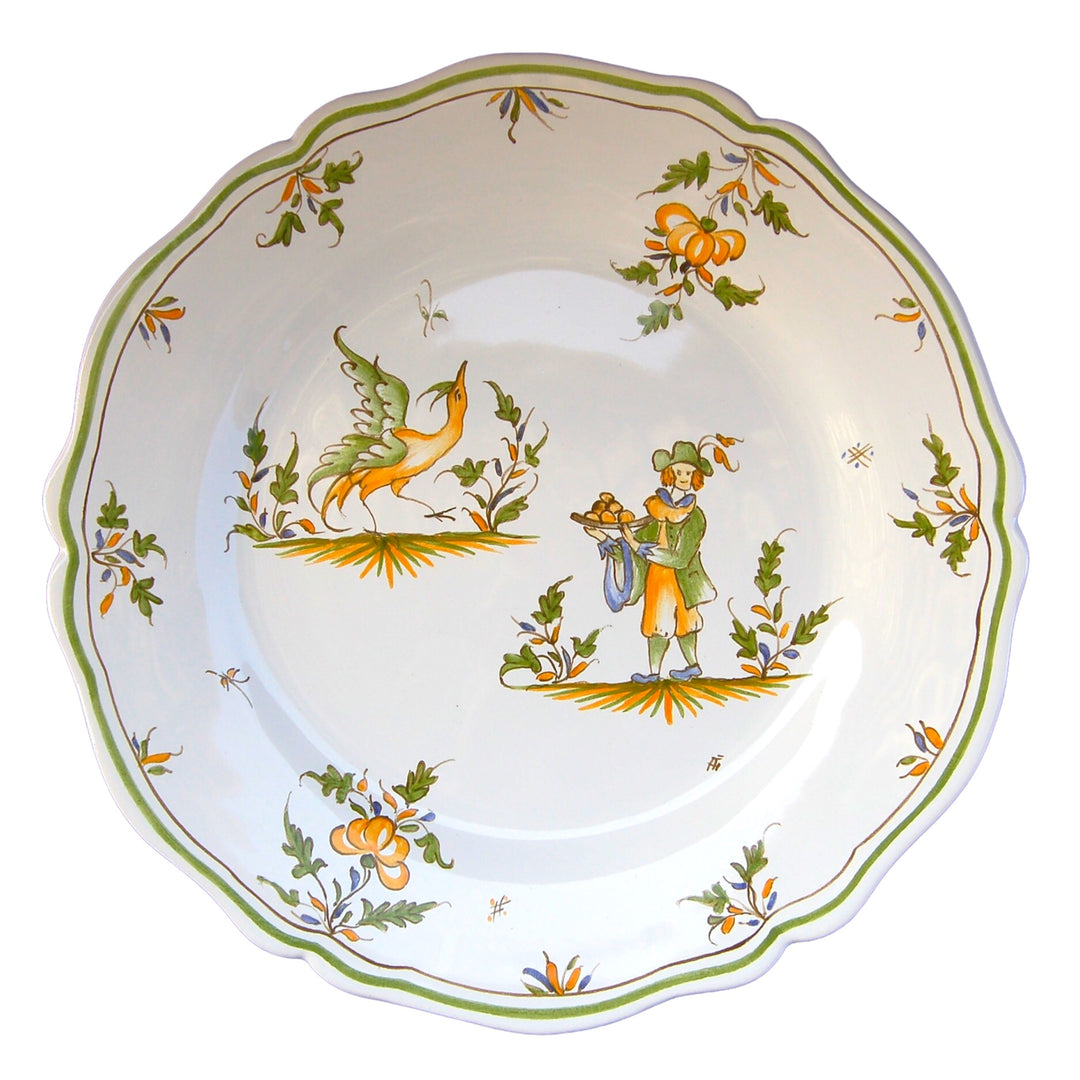 Feston plate with hand painted decoration Moustiers 16