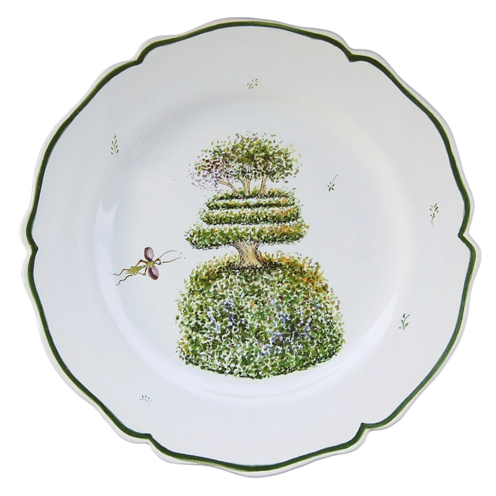 Feston plate with Topiaire 5 hand painted decoration