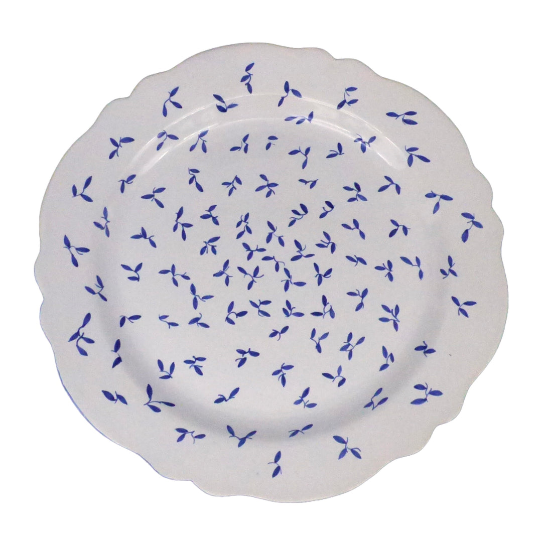 Feston plate with Semis Blue hand painted decoration