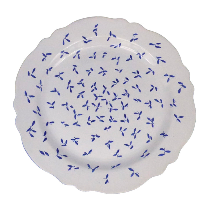 Feston plate with Semis Blue hand painted decoration