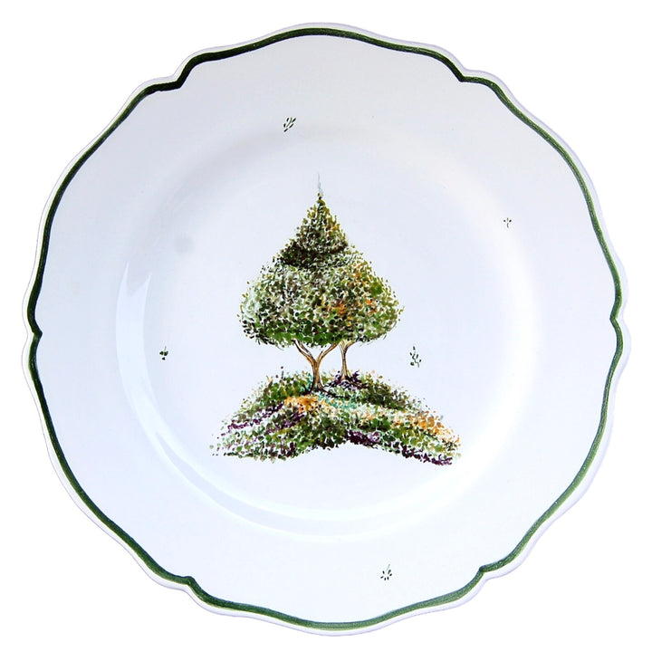 Feston plate with Topiaire 2 hand painted decoration